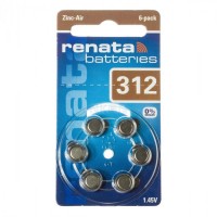 Батарейки для слуховых аппаратов Renata 312 (6 шт./уп)