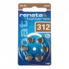 Батарейки для слуховых аппаратов  Renata 312 (6 шт./уп)