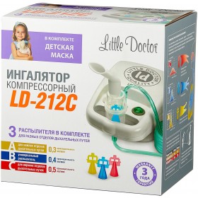 Ингалятор небулайзер компрессорный Little Doctor LD-212C, белый