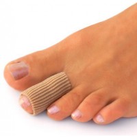 Трубочка силиконовая для пальцев стопы с тканевым покрытием Forta