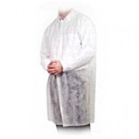 Халат процедурный, 110 см, рукава на манжетах, белый, дл 110 см в уп 10 шт.